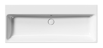NUBES 120X50 - Rectangular ceramic washbasin with towel rail by GSI ceramica - view 3
